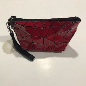 Patrizia Luca red cosmetic bag